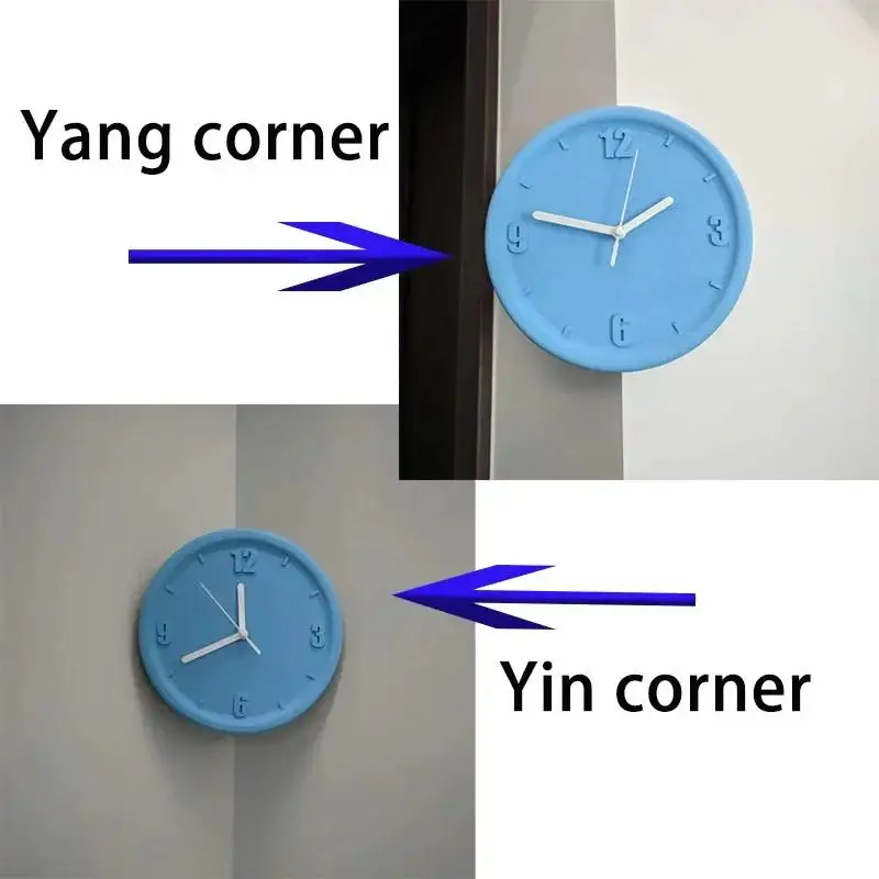 Modern Silent Creative Concave Angle Convex Angle Wall Clock for Home Office School Contemporary Decorative Accessories