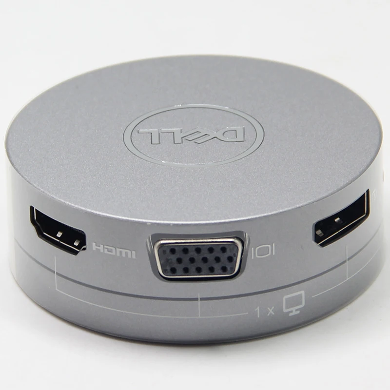 لـ DELL DA310 7-IN-1 USB-C محول الهاتف المحمول مع USB-C USB-A HDMI VGA DP RJ45 جديد بدون حزمة البيع بالتجزئة