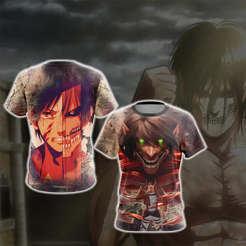 Anime Attack on Titan Levi Ackerman Graphic TShirt for Men Clothing 3D Printed T-shirt Harajuku Fashion Kids Cartoon Tees