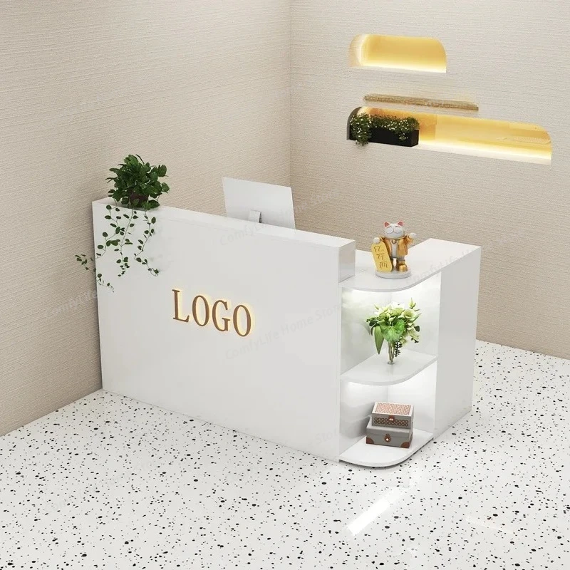 

Modern Luxury Simple Reception Desks Alon Beauty Clinic Bar Counter Hair Salon Escritorio De Recepcion Commercial Furniture