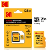 Tarjeta Micro SD Original Kodak, tarjeta de memoria Clase 10 de 128GB, tarjeta Flash de 64GB, 256GB, 32GB, V30 U3, cartao de memoria para grabadora de conducción