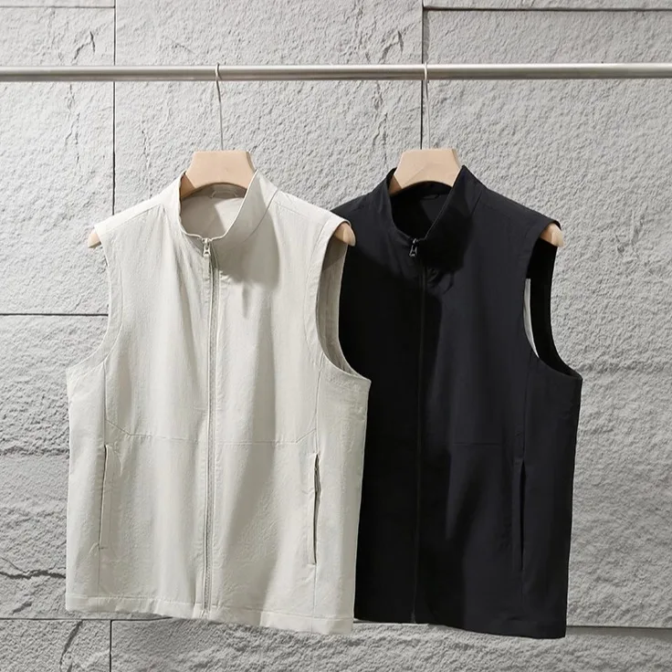 

Роскошный мужской жилет с воротником-стойкой, дышащий, водонепроницаемый, весенний, легкий, эластичный, универсальный, майка Faion Urban Sle Youth ...