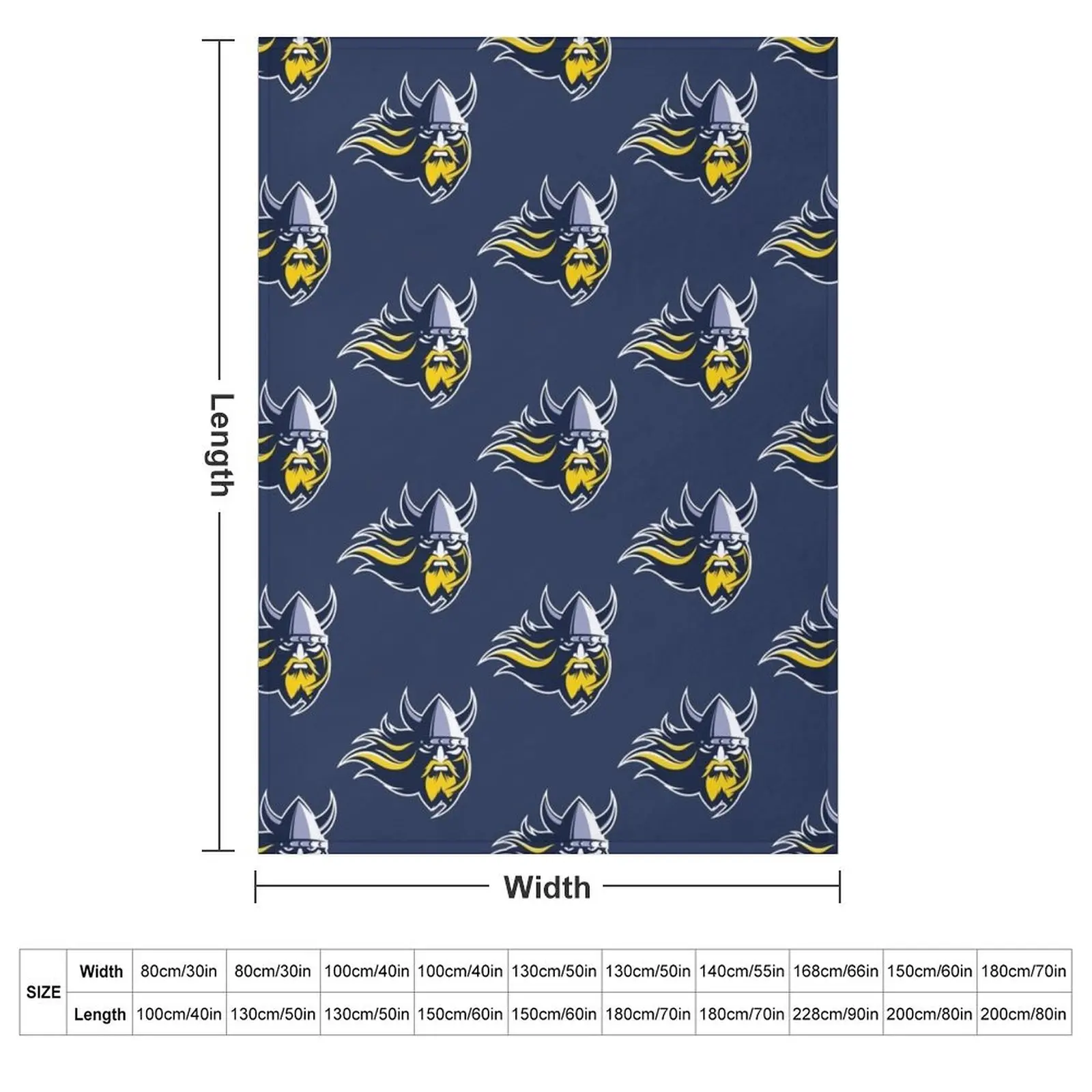 Augustana (SD) Vikings Throw Blanket couch cozy soft plush fuzzy picnic outdoor blanket