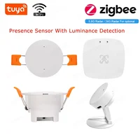 Detector de presencia humana Zigbee Smart Life, Tuya, Wifi, Radar MmWave, Sensor Pir Montion con detección de luminancia para hogar inteligente