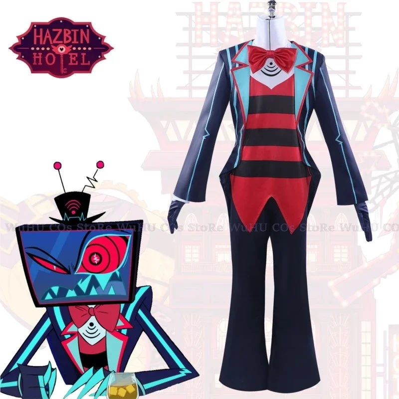 Hazbin Cosplay Hotel Vox Cosplay Hat Costume Uniform Suit Outfit Charlotte Morningstar Halloeen Suit Carnival Christmas Costume