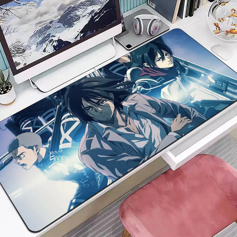 

Hot Anime Attack On T-Titan Mouse Pad Multiple Sizes Large Square Computer Office Game Table Mats Rubber Anti-slip Mousepads