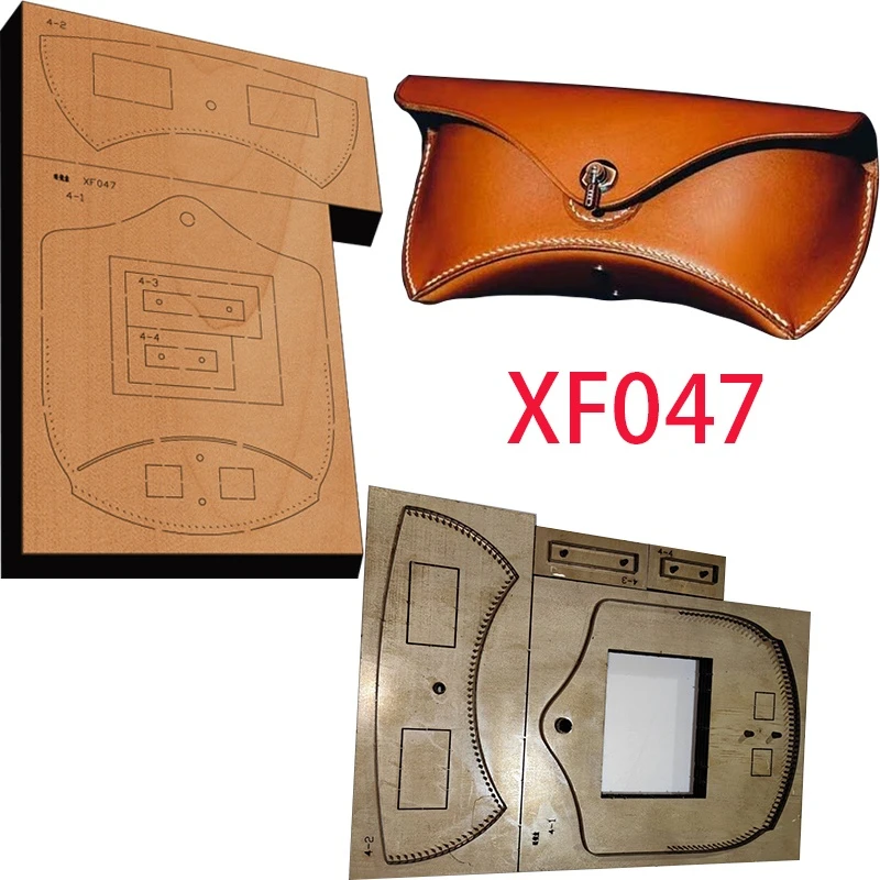 Long Style Handbag Wallet Knife Mould XF047, New Japan Steel Blade Wooden Die for Leather Craft