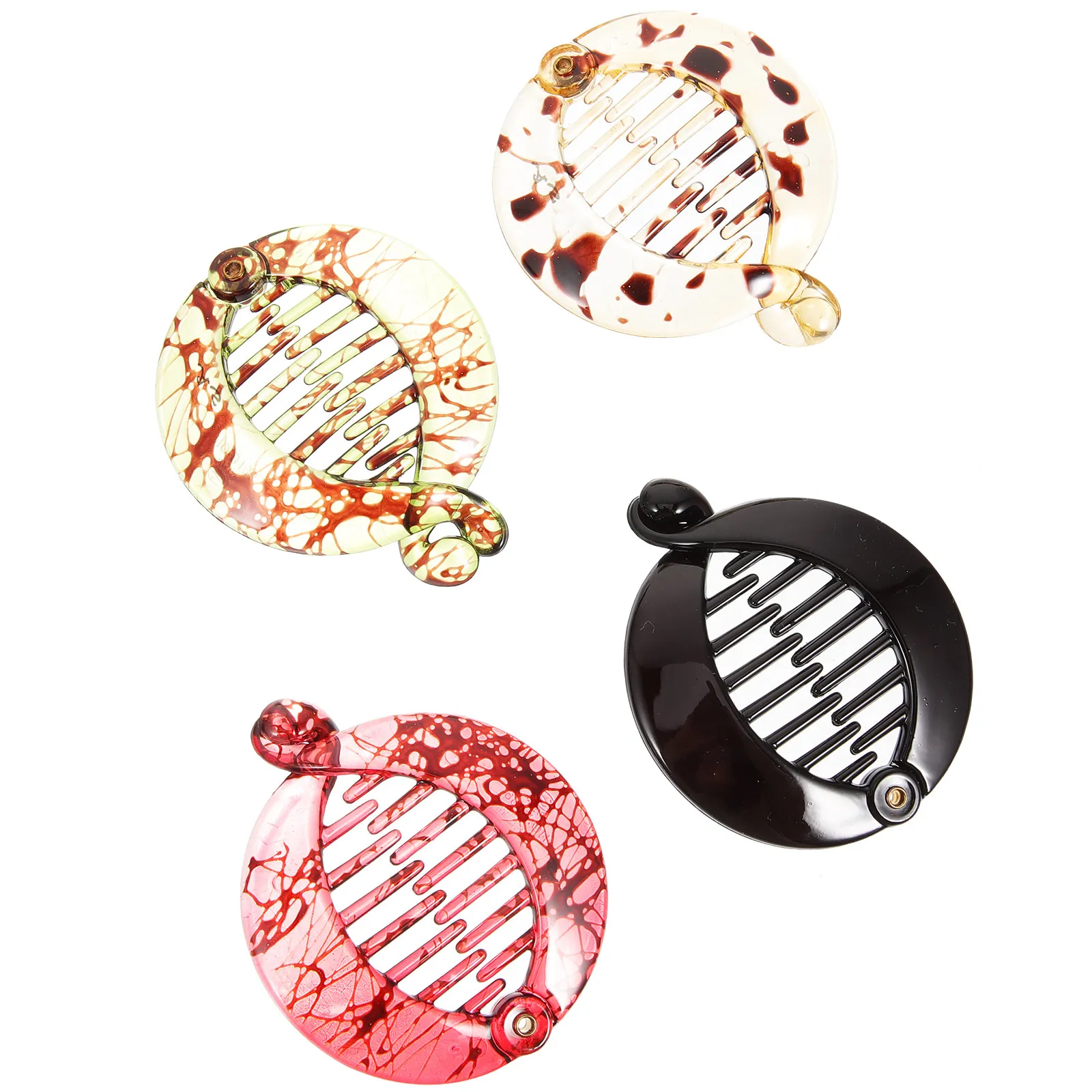 

4Pcs Banana Hair Clips for Women Stylish Plastic Ponytail Holder Clip Strong Grip for Thick Fine Curly Hair Daily Office School