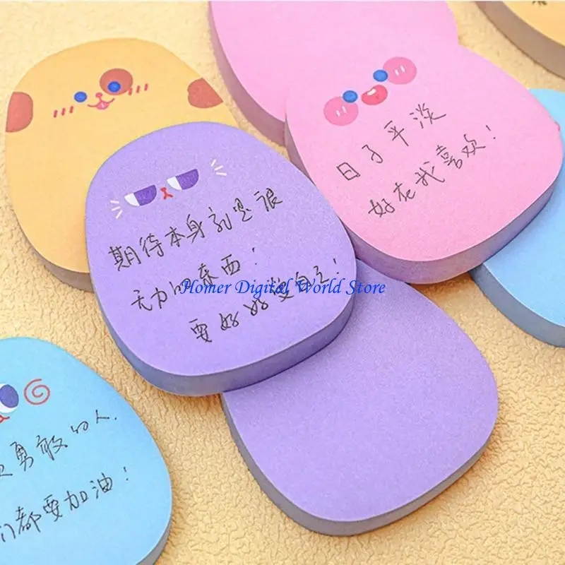 h55f 60 시트 자체 adheive 메모 색상의 음표 종이 작은 주머니 메모장 학생 교사 사무실 직원을위한 장려 된 시트