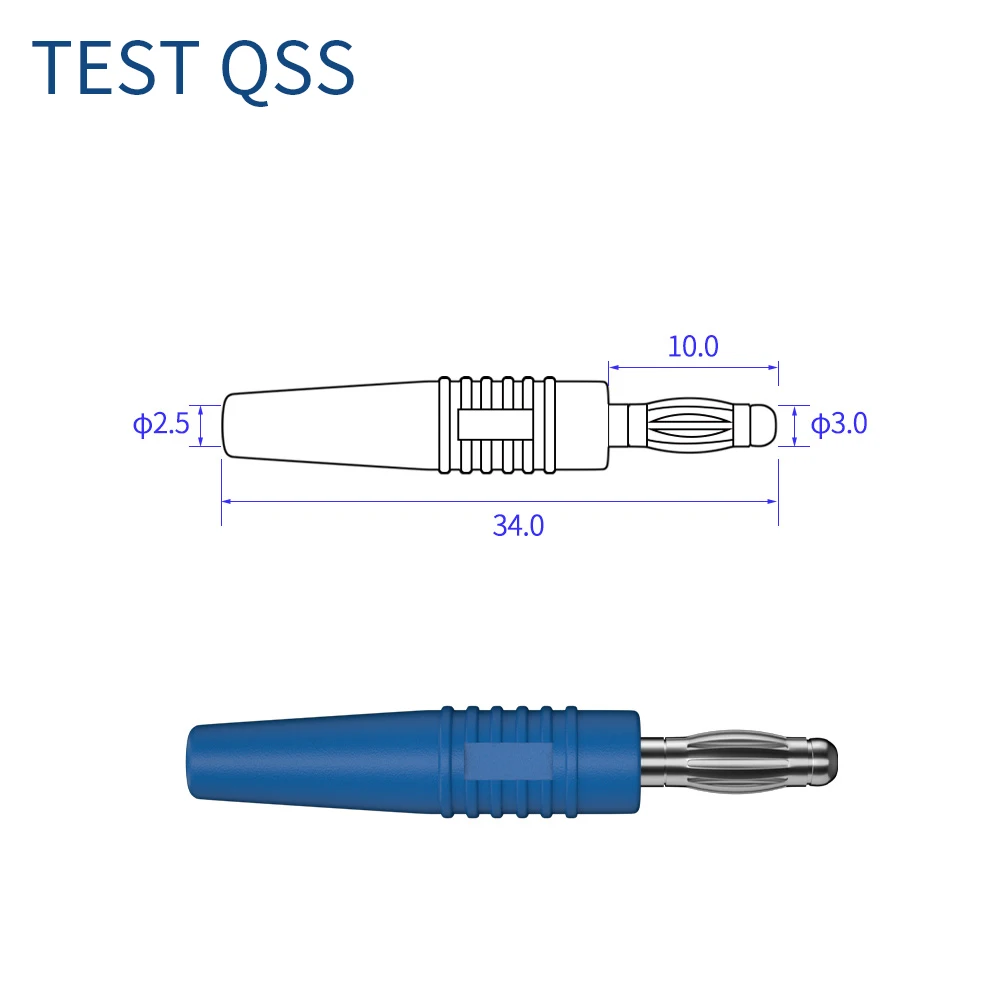 QSS 10 sztuk 3MM wtyczka bananowa drut niklowany typ lutowania dla 3MM gniazdo bananowe adapter wtyczki narzędzia elektryczne Q.10008 — zdjęcie 4
