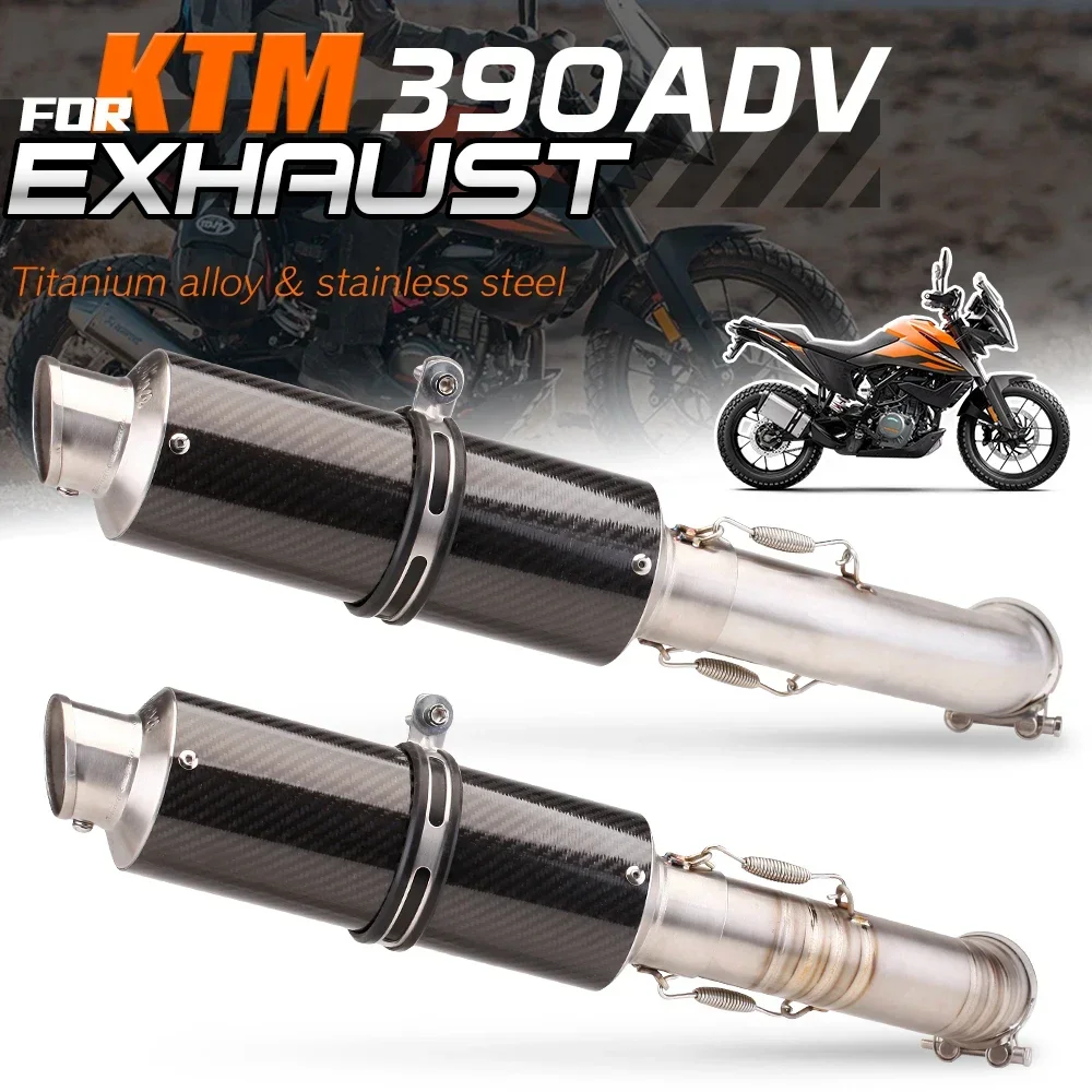 Titanium Alloy Slip On For KTM390 ADV DUKE 390 adventure 2020 2021 Motorcycle Exhaust Escpae Modify MidLink Pipe Connect 51mm