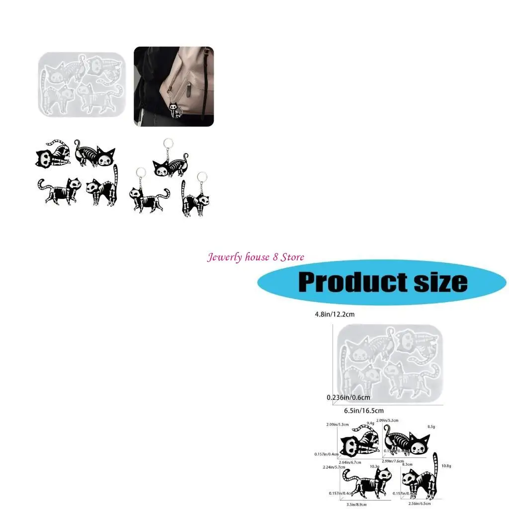 

Пищевая безопасная силиконовая форма для художественного черепа, формы кошки, брелок, принадлежности для рукоделия