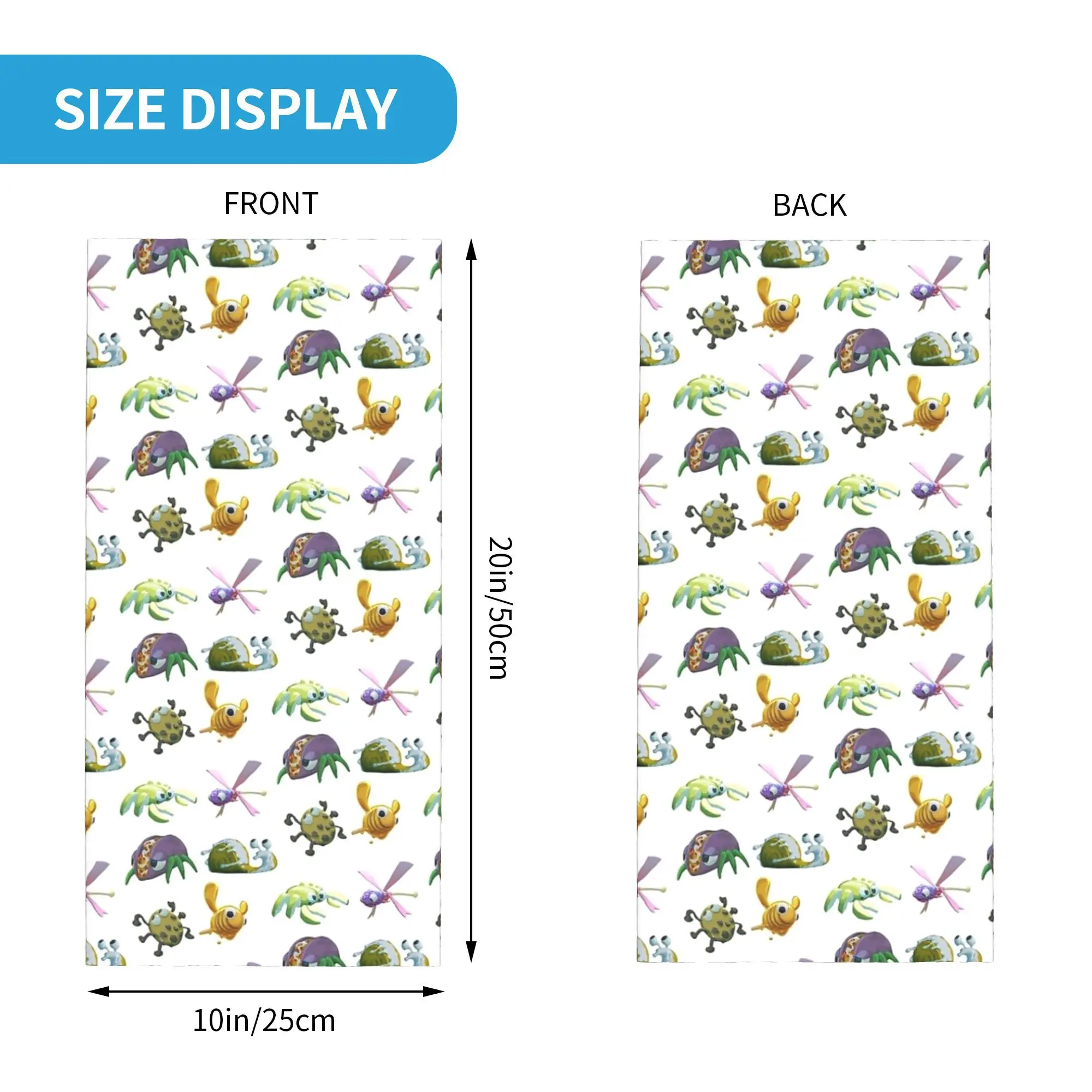 Bugsnax Sticker Pack Bandana Neck Gaiter Printed Mask Scarf Multifunction Cycling Scarf Cycling Unisex Adult All Season