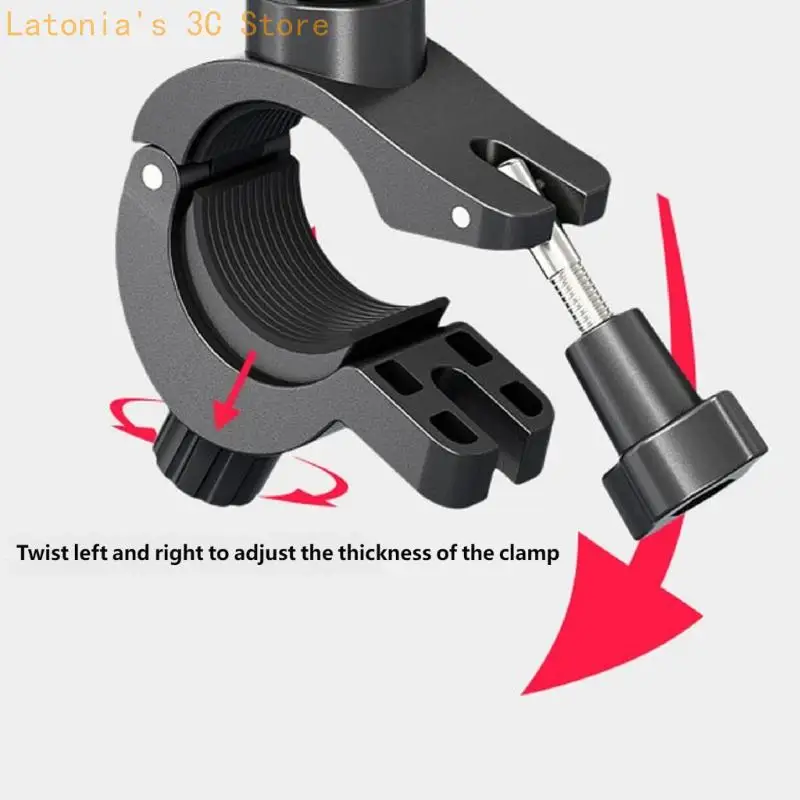 Einstellbare 17mm Kugelkopf Adapter für Telefon Kamera Halterung auf Fahrrad Lenker Stative X3UB – Detail 5