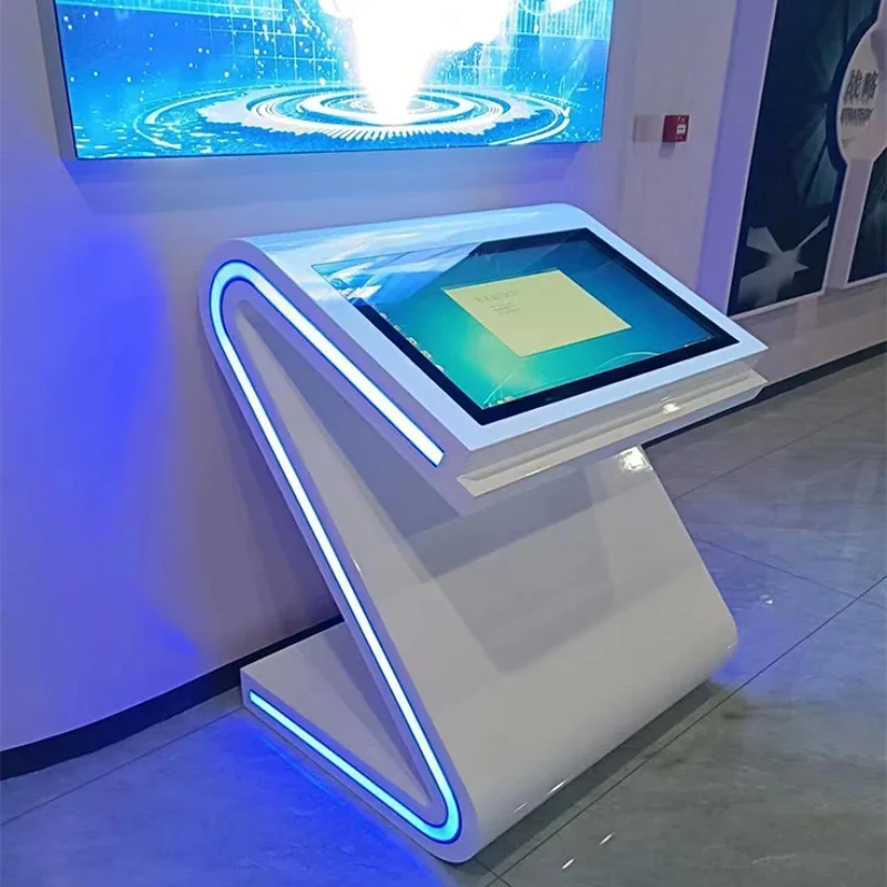 Horizontal touch screen inquiry integrated machine customized floor guidance with special-shaped capacitive touch screen