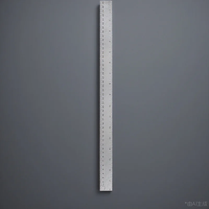 Penggaris Lurus Berbahan Cork dengan Skala Bening dari Baja Tahan Karat, Halus Tanpa Serpihan untuk Sekolah, Kantor, dan Gambar Teknik