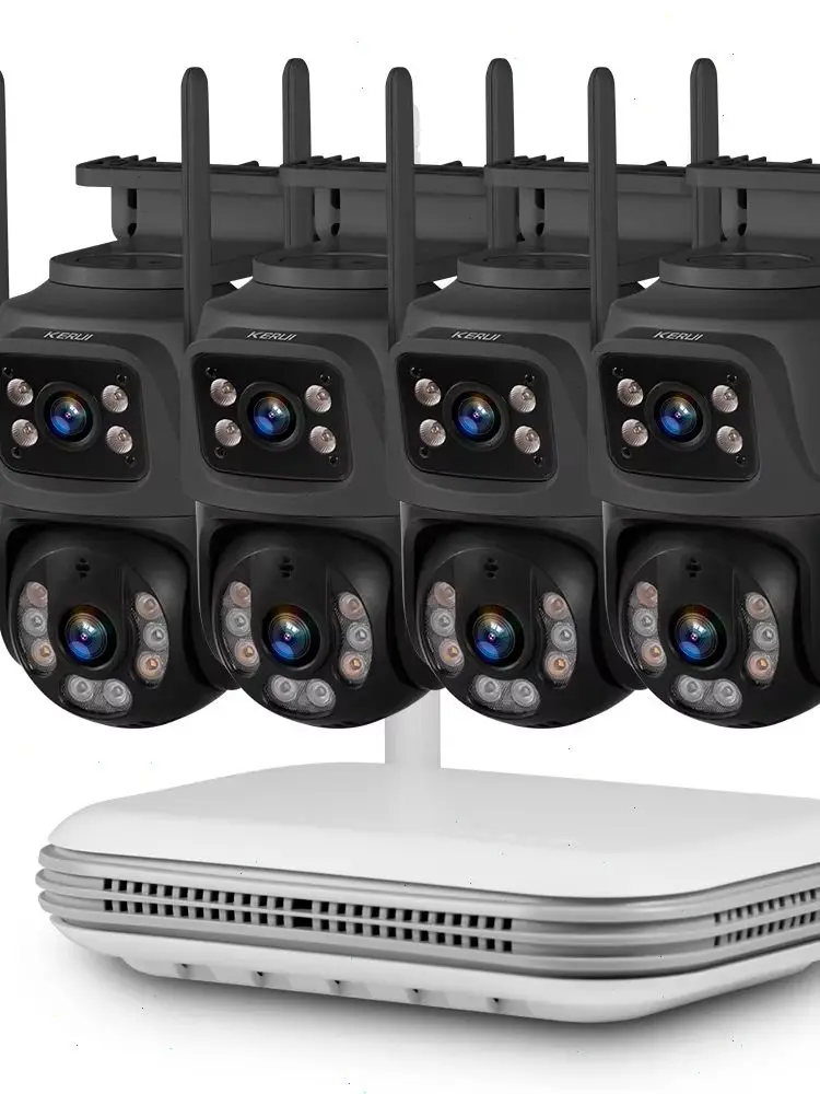 KERUI Waterproof 6MP HD Wireless Dual Lens PTZ WIFI IP Home Security Surveillance Camera System 8CH NVR Video H.265 CCTV Kit