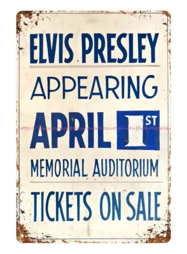 rock roll Concert Poster Memorial Auditorium Buffalo 1957 tin sign wall deco