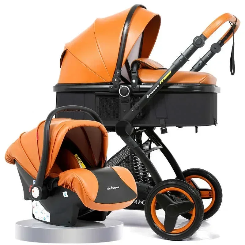 Cochecito de bebé 3 en 1 con asiento de coche, carrito de bebé plegable, cochecitos para recién nacidos, cochecitos impermeables de alta calidad