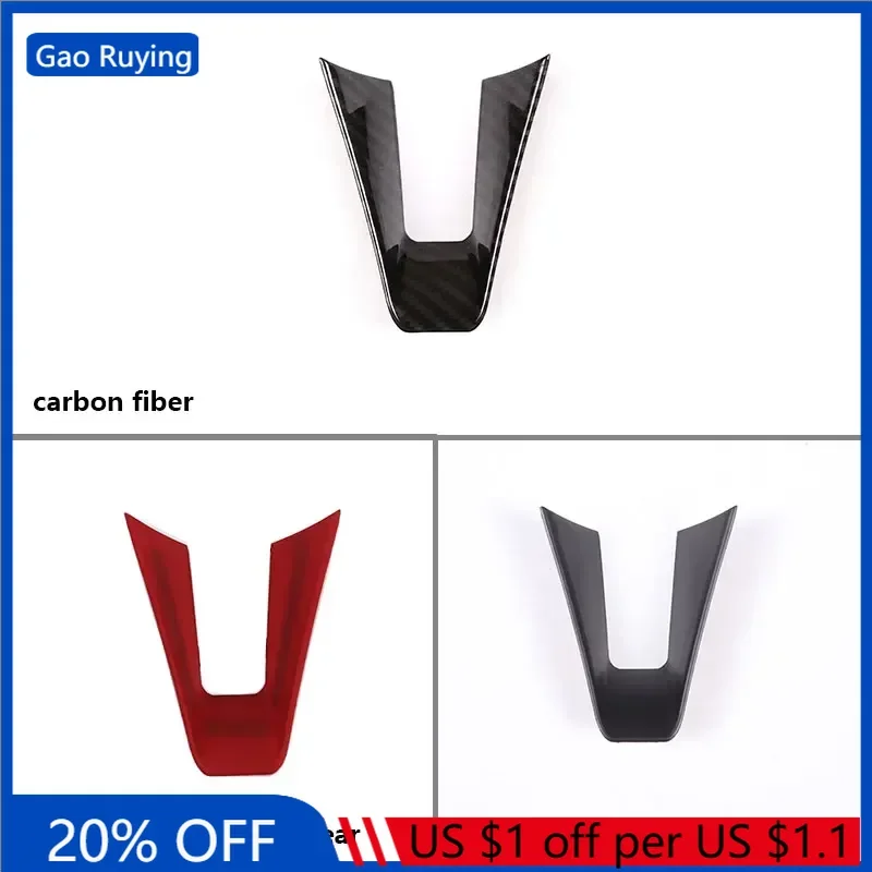 

Gao Ruying For Alfa Romeo Giulia Stelvio 2017-2021 Car Steering Wheel U Shaped Frame Cover Trim Interior Car Accessories