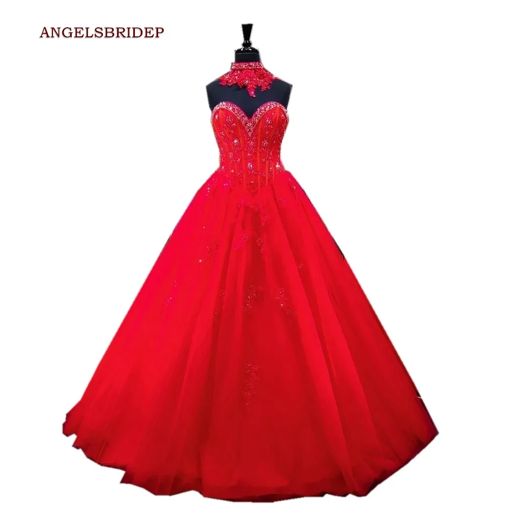 Precioso vestido de baile de quinceañera para 15 fiestas, apliques de cintura Imperio, Sexy, Formal, vestidos de fiesta de princesa para mascarada