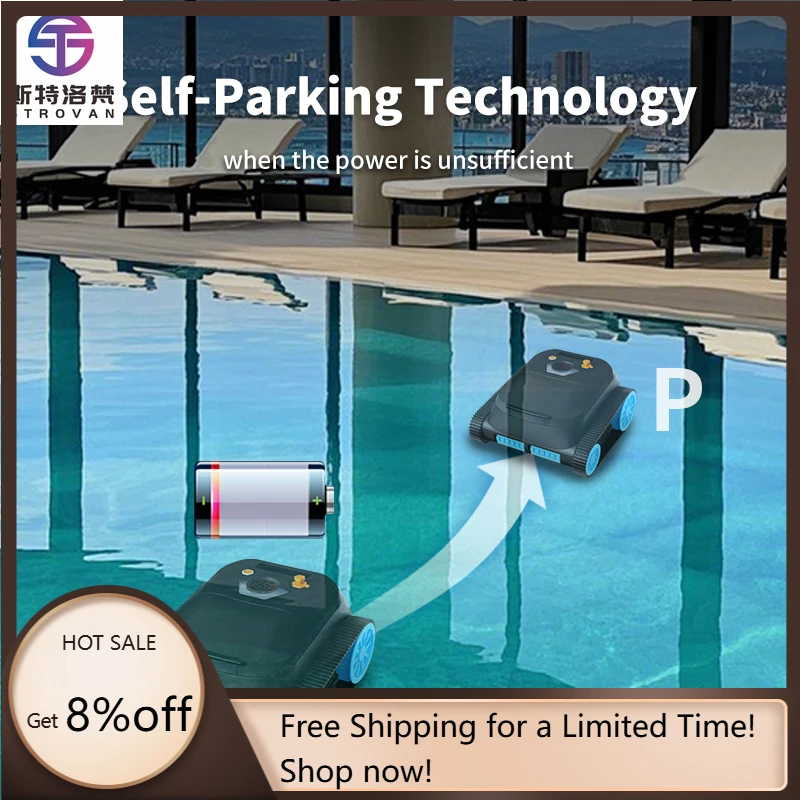 STLF Limpiador de piscinas inalámbrico de inteligencia avanzada Sistema robótico de piscinas de escalada de paredes de limpieza inteligente