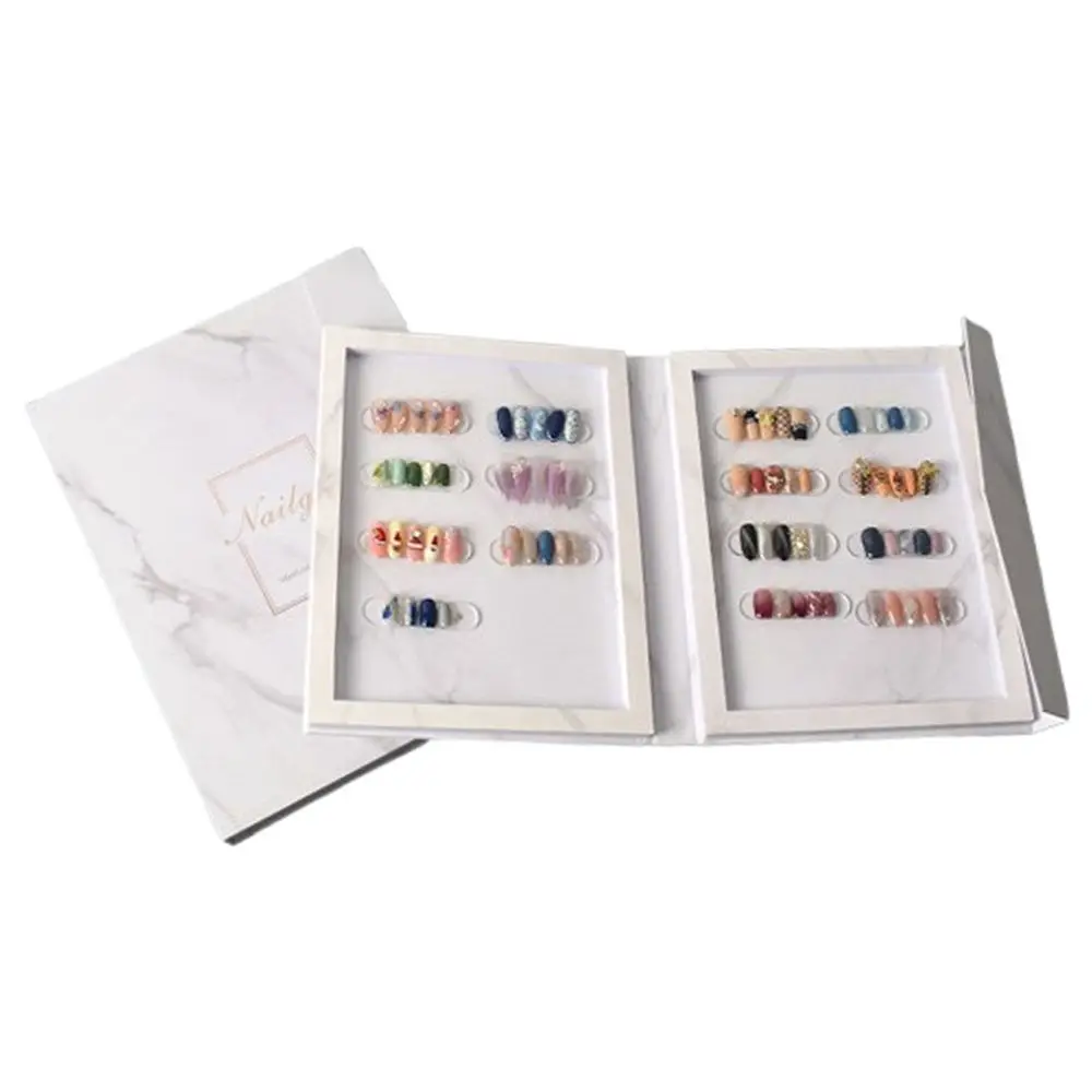 Large-capacity Magnetic Nail Display Book Space Saving DIY Nail Gel Polish Showing Shelf Multi-functional Simple