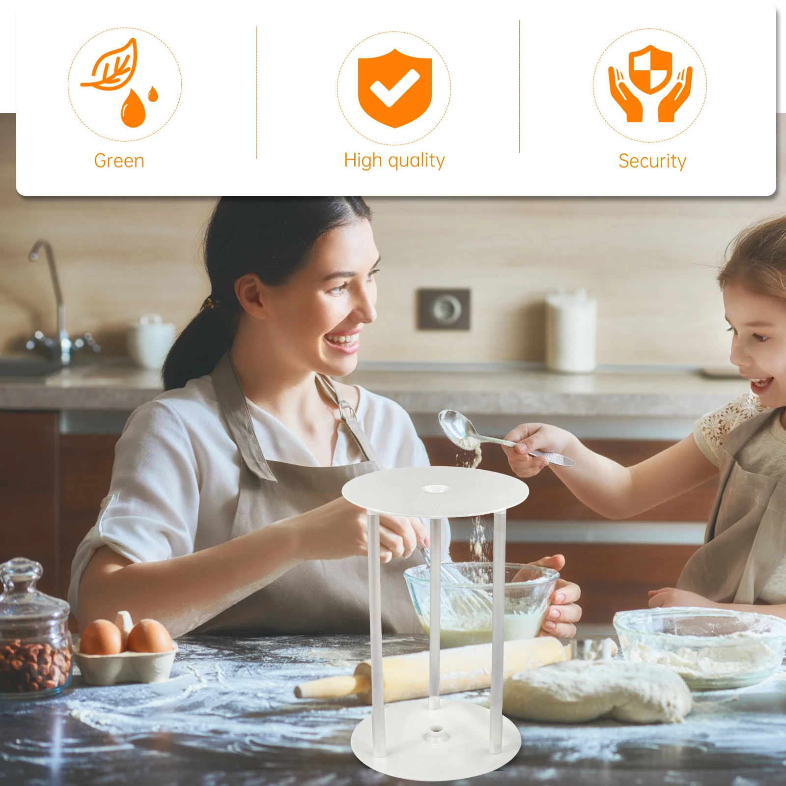 4 Sets Multi-Layer Piling Support Bracket Food Grade Material Stable Dessert Display Stand Simple Design Home Party Use