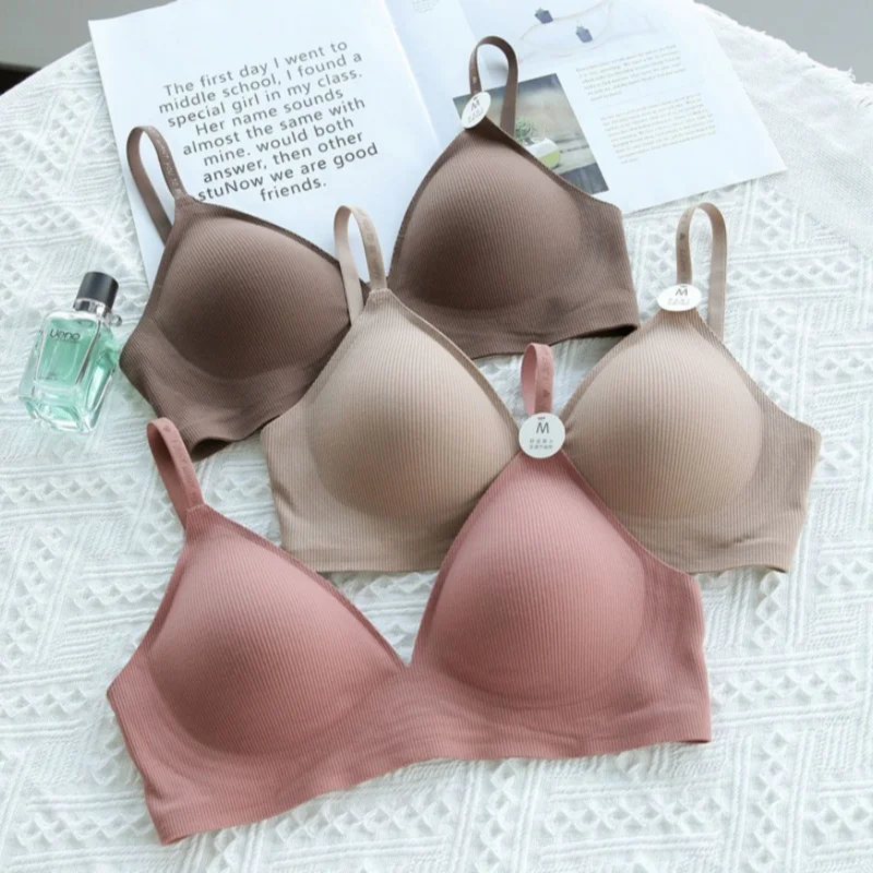 Nahtlose BHs für Frauen, bügelloser BH, bequemes BH-Top, Buchstaben-Träger, sexy Dessous, U-Rücken, weiche Unterwäsche, Intimates S-XL
