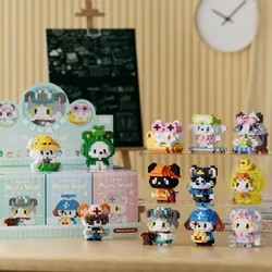 New  Creative 24 Kawaii Pet Cat/Dog Small Particle Building Blocks Educational Room Decoration Children's Christmas Gifts