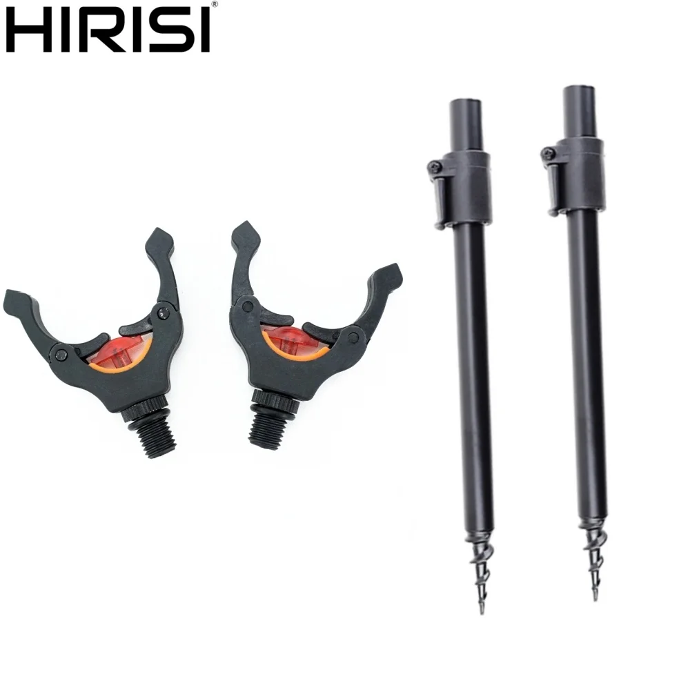 

Hirisi 2pcs Carp Fishing Bank Sticks With 2pcs Rod Rest Head Aluminium Pod Support