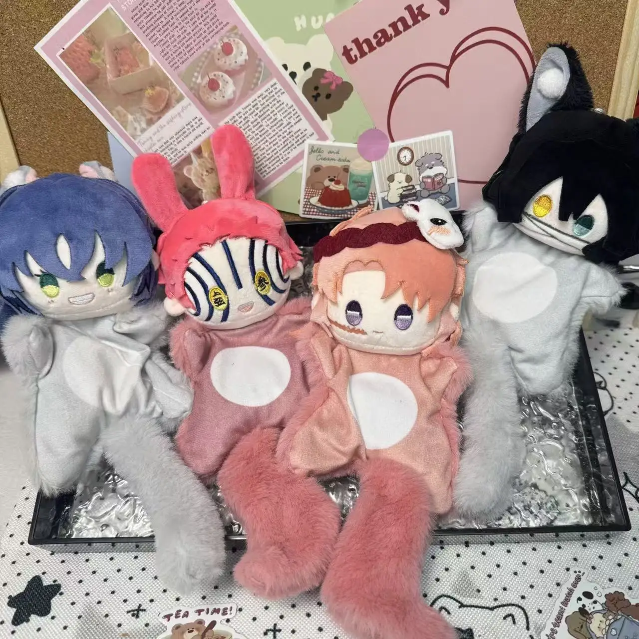 15cm Demon Slayer Kanroji Mitsuri Agatsuma Zenitsu Tokitou Muichirou Plush Beanbag Doll Birthday Gift