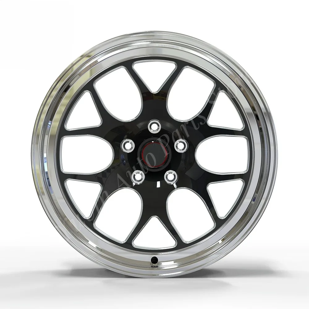 Custom Drag Wheels Forged Gloss Black Milled 5x120.65 5x114.3 5x127 15 17 18 Inch for Cadillac CTS-V Ford Mustang Toyota Supra