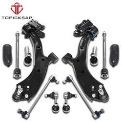 TOPICKSAP 12pc Front Lower Control Arm Tie Rod Sway Bar End Link Tie Rod Boots Kits for Honda CR-V 2007 2008 2009 2010 2011