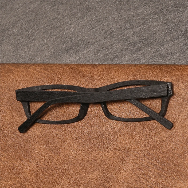 Cubojue – lunettes Anti-reflet pour hommes et femmes, monture noire en Grain de bois, pour myopie, 0-150, 200, 250, 300