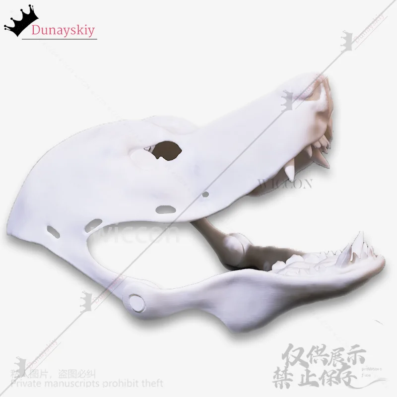 Anime Furry Cosplay Dog Kigurumi Base Beast Skull Mask 3d Printing For Halloween Christmas Party Furrysuit Woman Man Customized