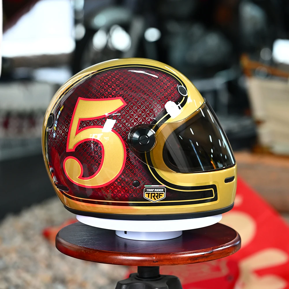 

Новые инновации, винтажные полнолицевые мотоциклетные шлемы из углеродного волокна, фирменные мото с индивидуальным логотипом