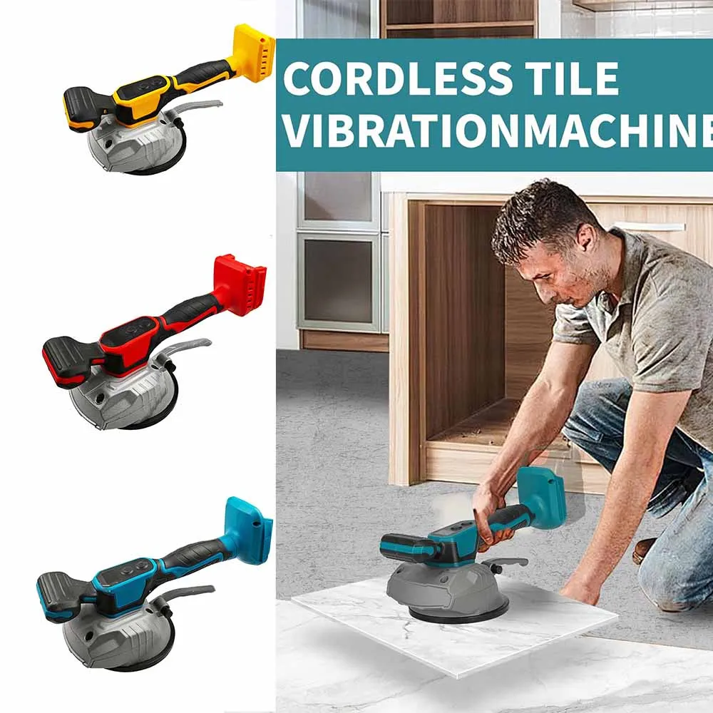 

110LBS Strong Adsorption Tile Vibration Leveling Machine 8 Speed Adjustable Tile Tiling Machine Cordless Tile Installation Tool