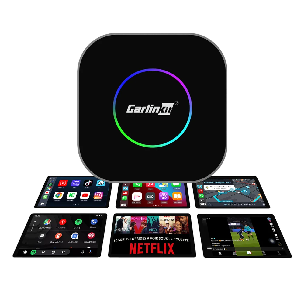Universal Carlinkit Carplay Voiture 4G 64Gb Tbox S2 6115 Game Video Ai Tv Box Car Play Wireless Android Auto Dongle for Apple