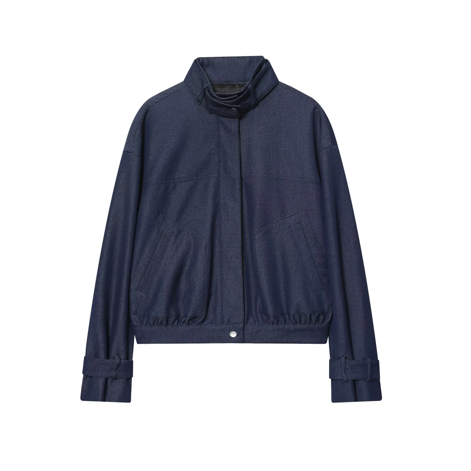 

Новая осенне-зимняя женская одежда, европейская и американская модная универсальная куртка-пилот с свободным воротником-стойкой, короткая куртка