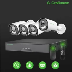 XMeye 4ch 6MP POE System Kit SO-NY Sensor NVR Recorder 24/7 Recording Security Surveillance GCraftsman