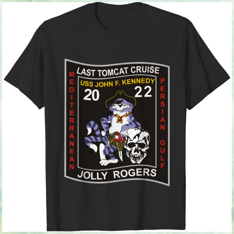 Naval  VF-84 Jolly Rogers Tomcat Squadron T-Shirt New Short Sleeve Casual 100% Cotton O-Neck Summer Mens T-shirt