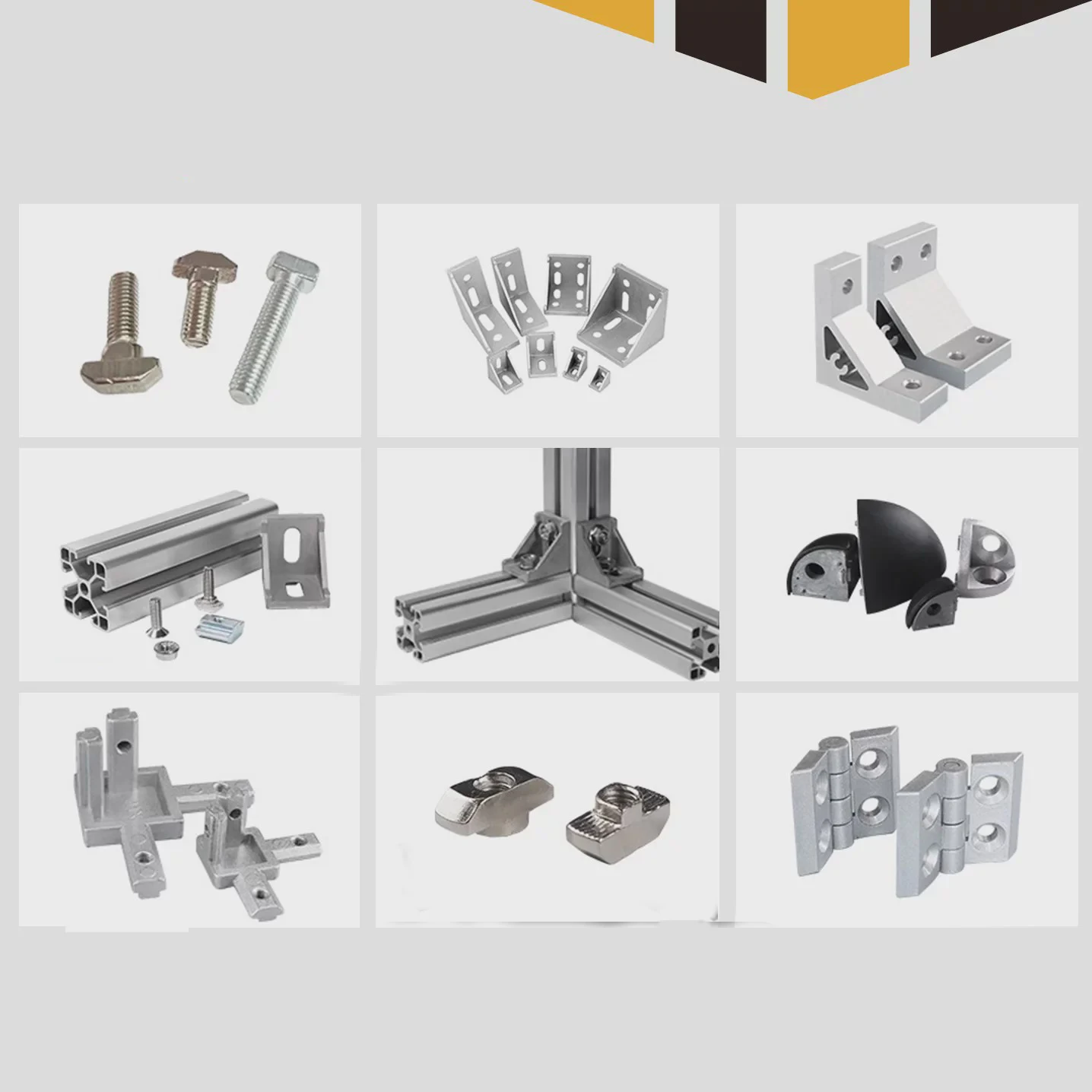 2020/3030/4040 Aluminum Profiles with Cover Corner Code L-Shaped 90 Degree Right Angle Connection Fixing Accessories view 5