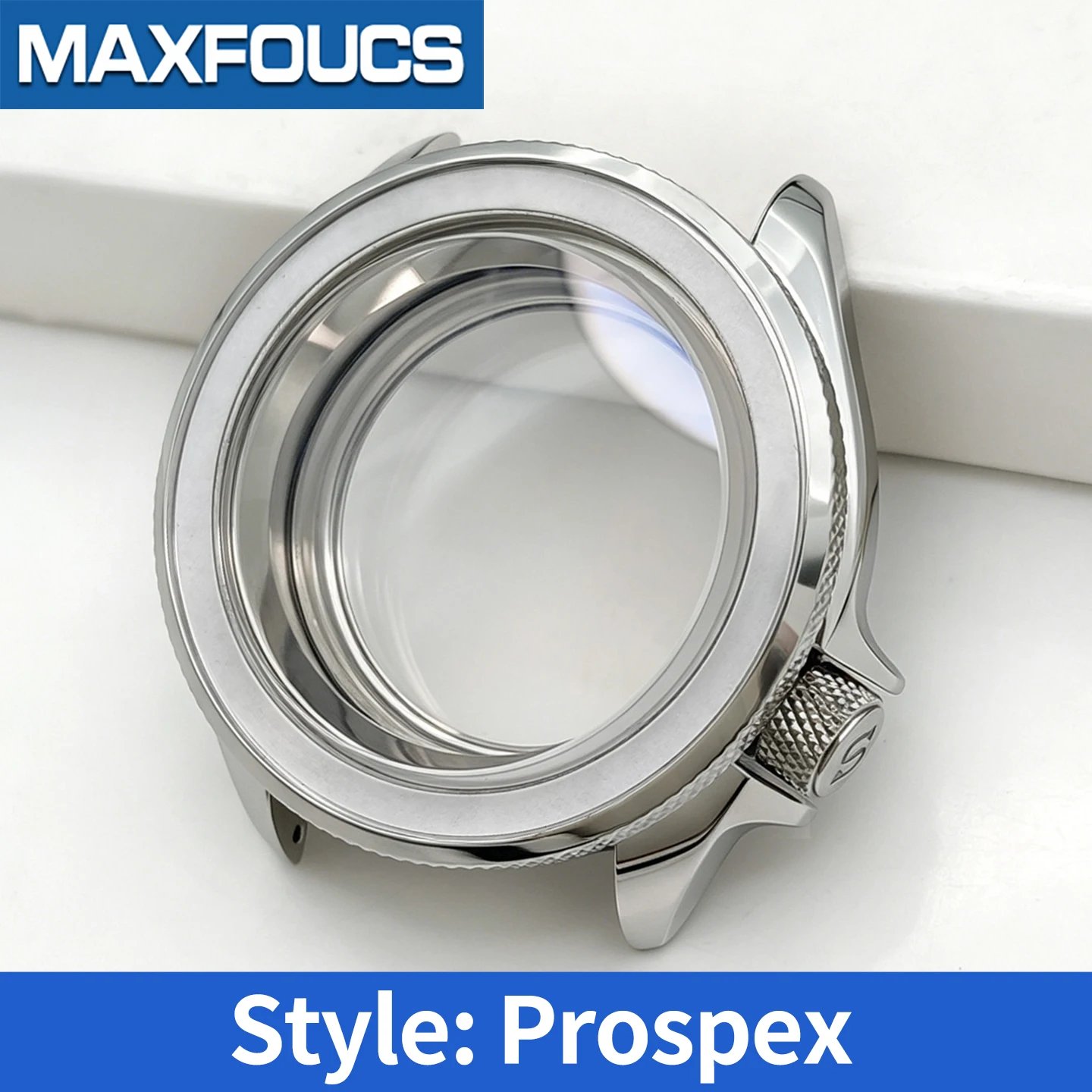 Sea Master/Turbine/Prospex/MM300 Glänzend Silbernes Uhrengehäuse für SKX SKX007 NH35 4R36 4-Uhr-Position MOD Stahl Uhrengehäuse Teile Maßanfertigung – Detail 15