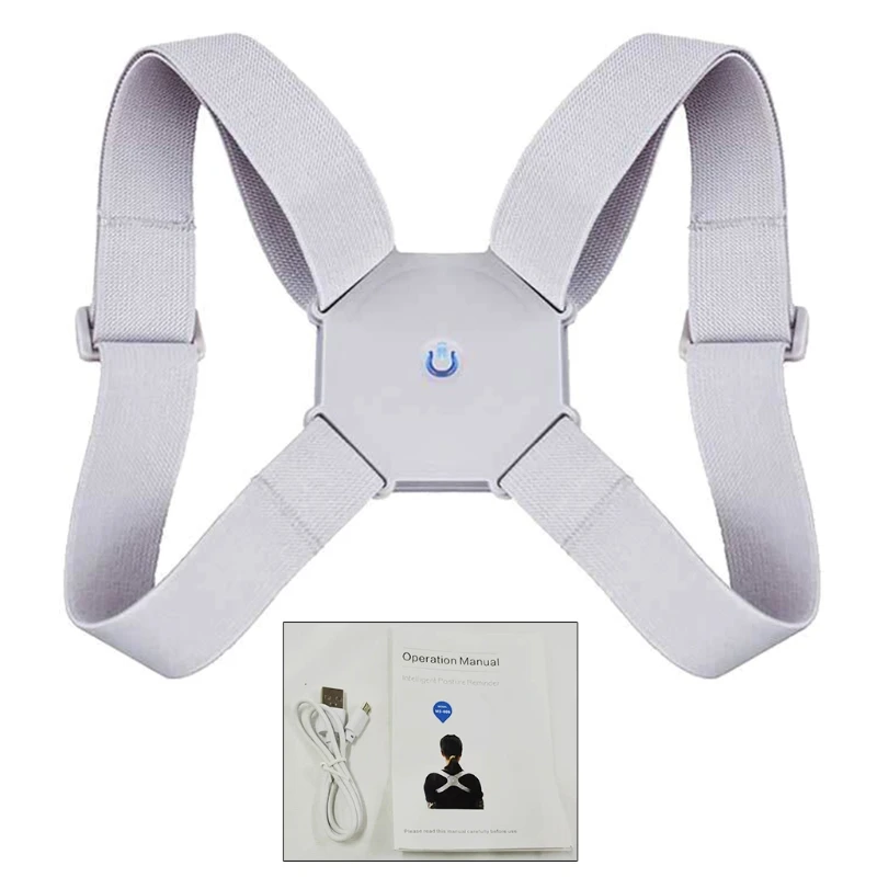 

Electric Posture Corrector Belt Adjustable Support Vibration Alert Pain Soreness Relief for Back Neck Shoulder Adult Kid D0UE