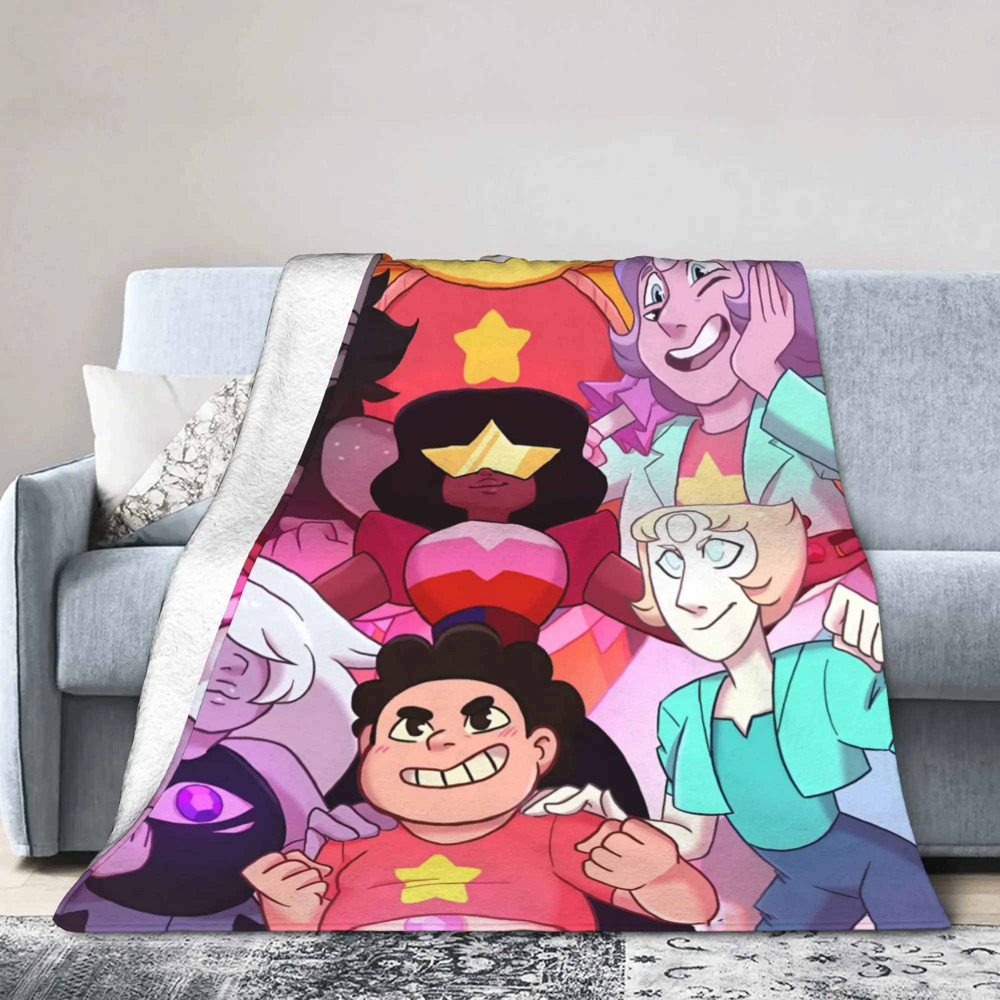 Steven Universe  Star Blankets Summer Air Conditioning  Multi-function Ultra-Soft Throw Blanket for Bedding Couch Bedspread
