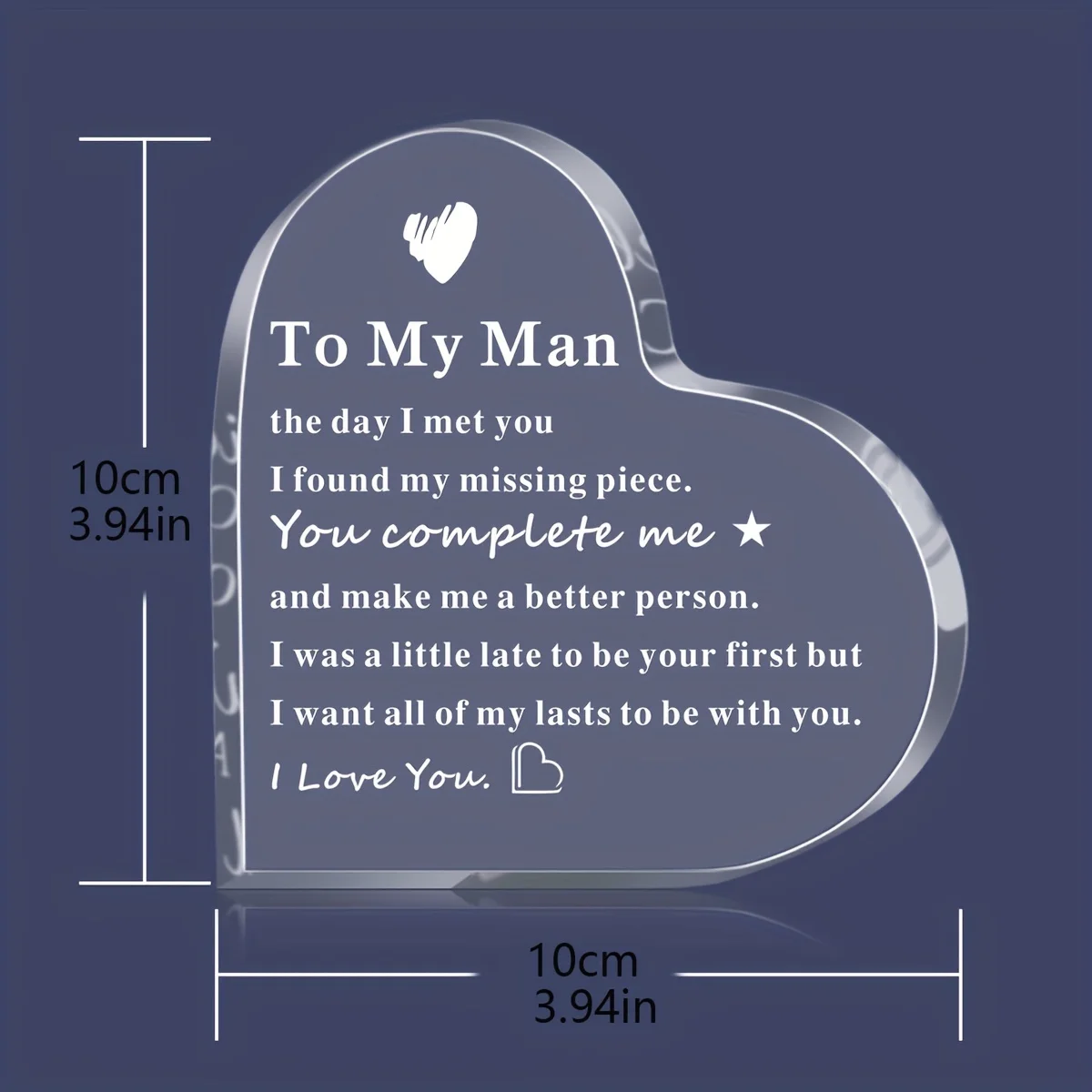 1pc femme cadeau pour mari petit ami anniversaire saint valentin cadeau fiançailles mariage cadeau Plaque décoration ornement