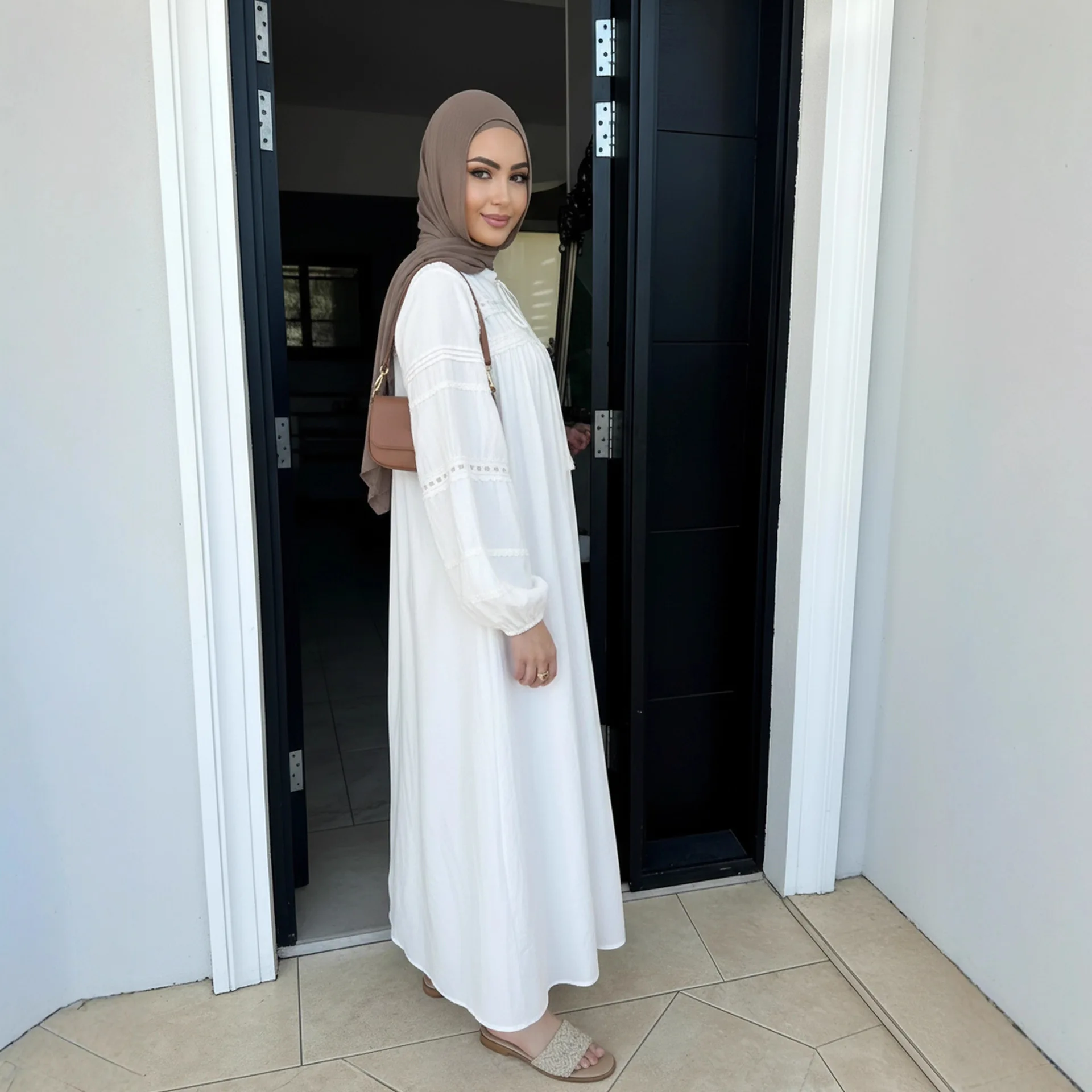 Eid mubarak djellaba renda abaya dubai kaftan feminino vestido muçulmano ramadan islam roupas turquia caftan femme robe jalabiya abayas