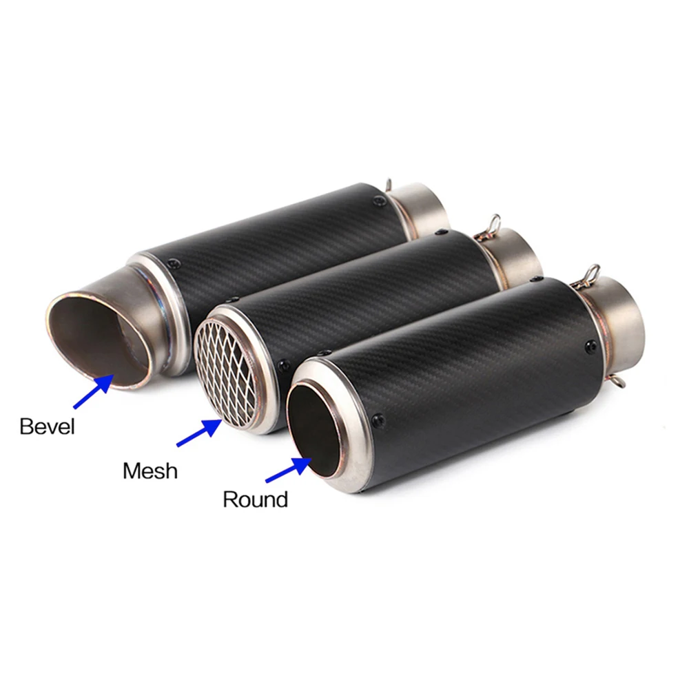 51mm motorcycle exhaust pipe diameter universal carbon fiber muffler direct flow muffler for motorcycle