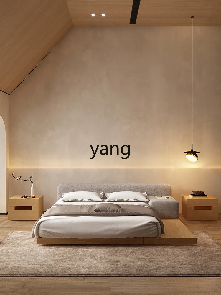 LTT Japanese-style wabi-sabi wind tatami bedside table modern minimalist Italian minimalist bedroom furniture